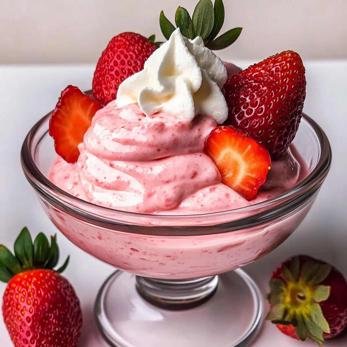 Delightfully Creamy Strawberry Cottage Cheese Mousse Recipe