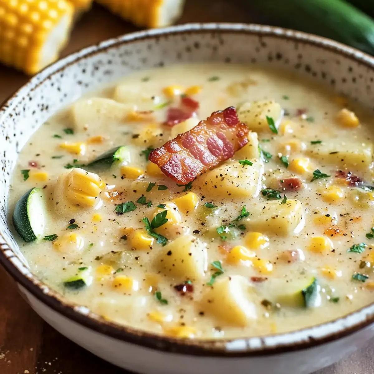 Savor Summer with Creamy Corn and Zucchini Chowder