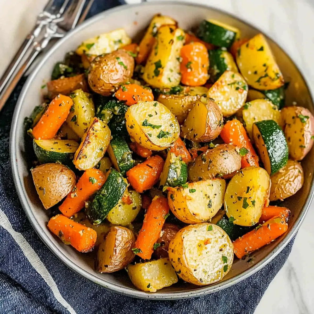 Garlic Herb Roasted Potatoes Carrots and Zucchini Made Easy
