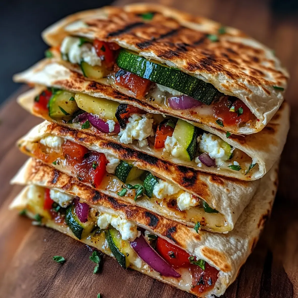 Grilled Mediterranean Veggie Quesadillas: Quick & Flavorful Delight