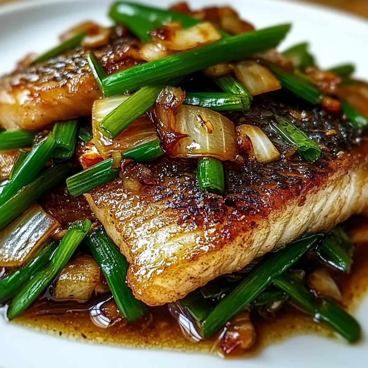 Ginger Onion Fried Sea Bass Quick and Nutritious Delight