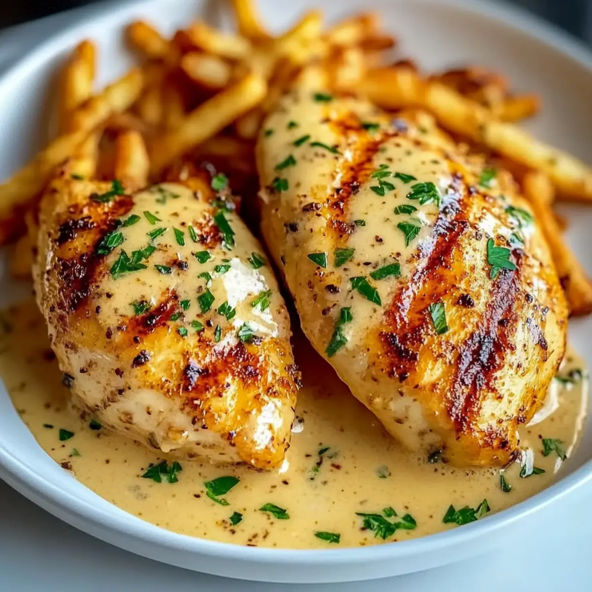 Savory Chicken Fillet in Spicy, Creamy Garlic-Parmesan Sauce