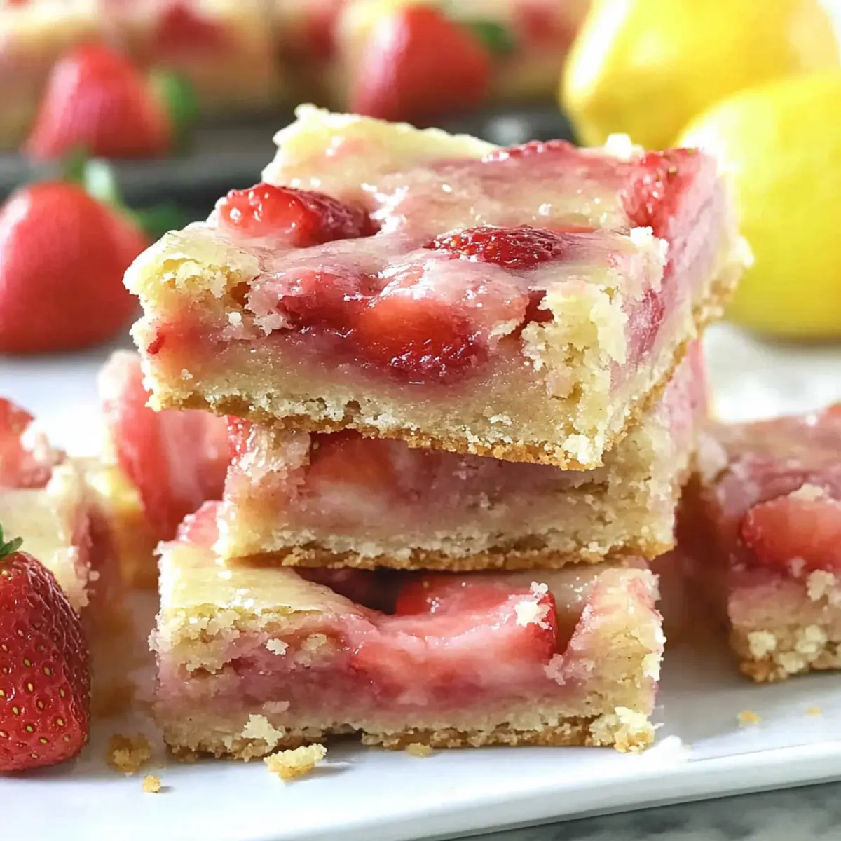 Strawberry Lemon Blondies That Spark Joy this Spring