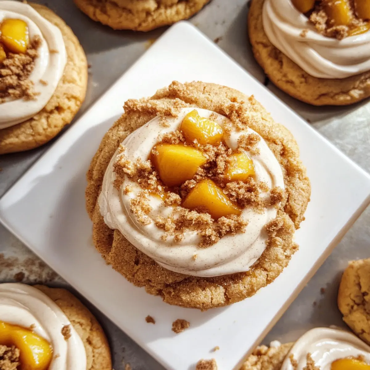 Heavenly Peach Cobbler Cookies with Creamy Frosting Twist