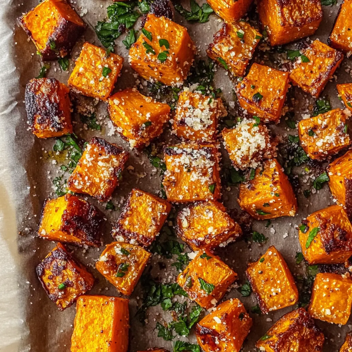 Crispy Garlic Parmesan Roasted Sweet Potatoes You'll Love