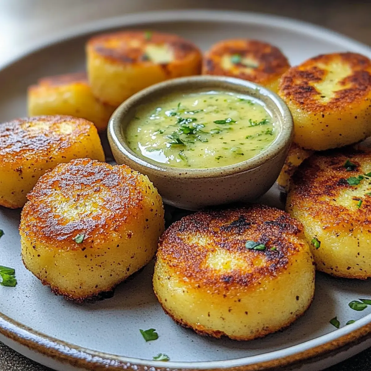 Crispy Caribbean Yucca Cakes with Zesty Garlic-Lime Mojo