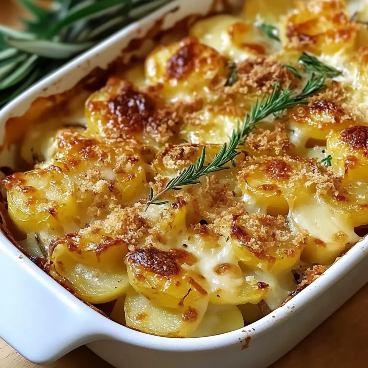 French Onion Potato Bake with a Pineapple Surprise