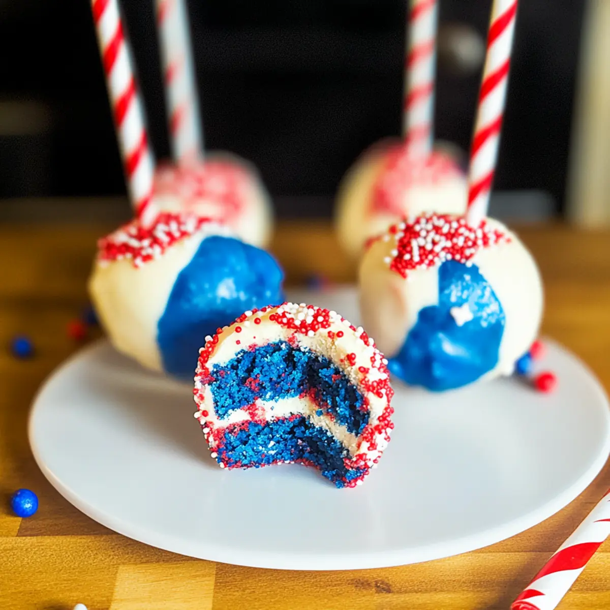 Red, White & Blue Cake Pops: Delightfully Fun & Egg-Free Treats