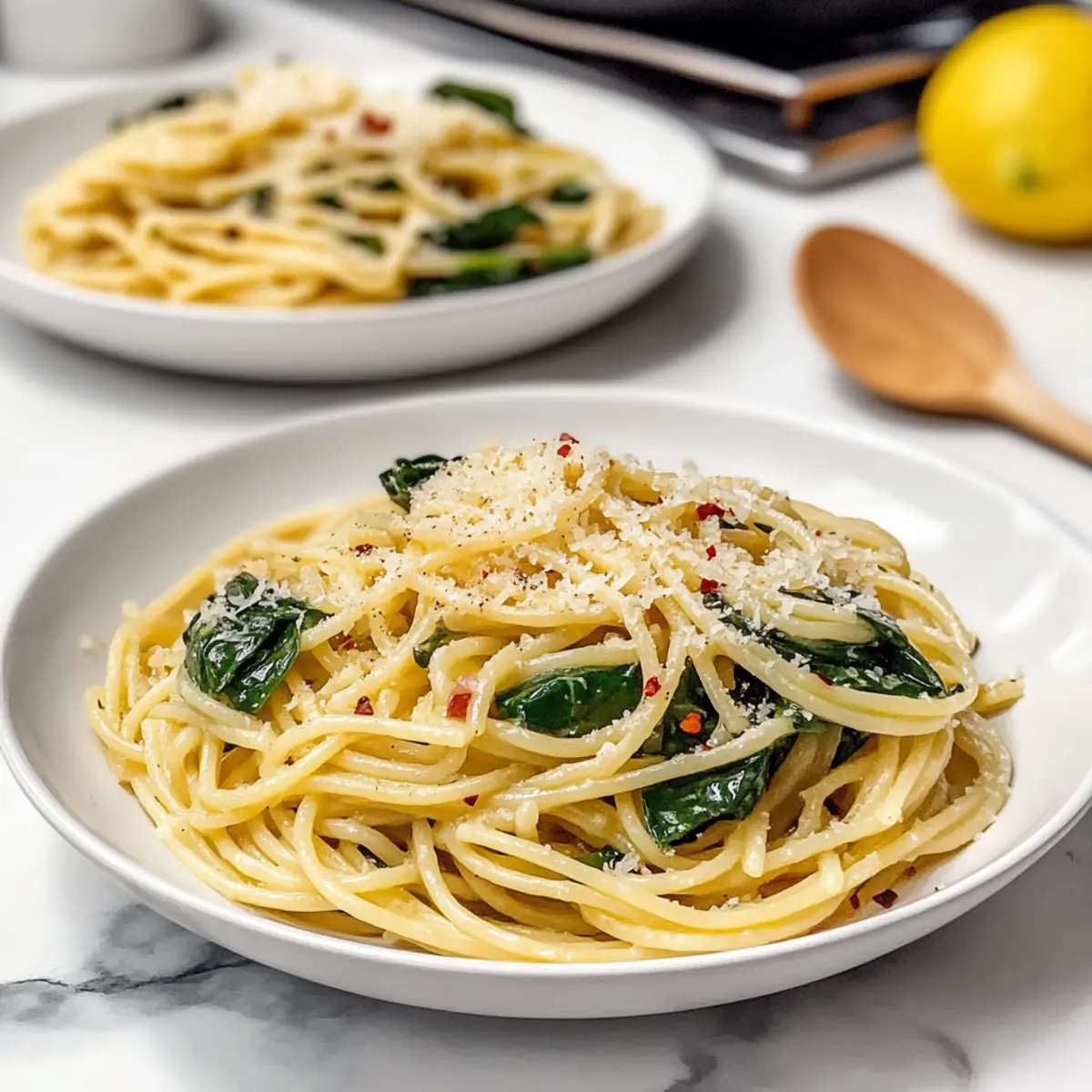 Zesty Spinach Lemon Pasta Ready in Just 20 Minutes