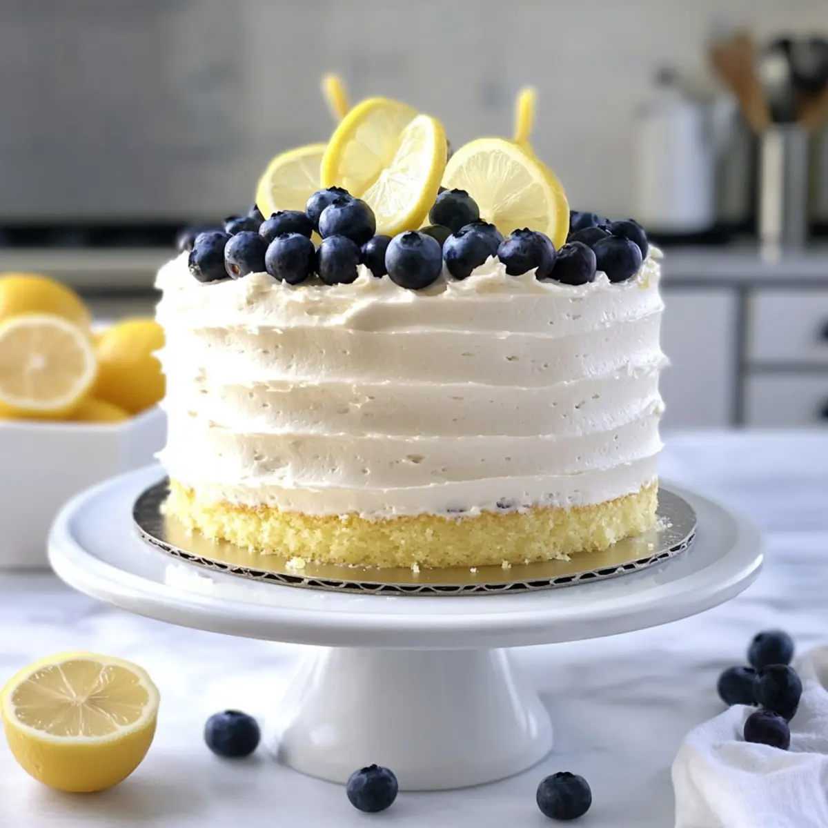 Zesty Lemon Blueberry Cake that Brightens Your Day