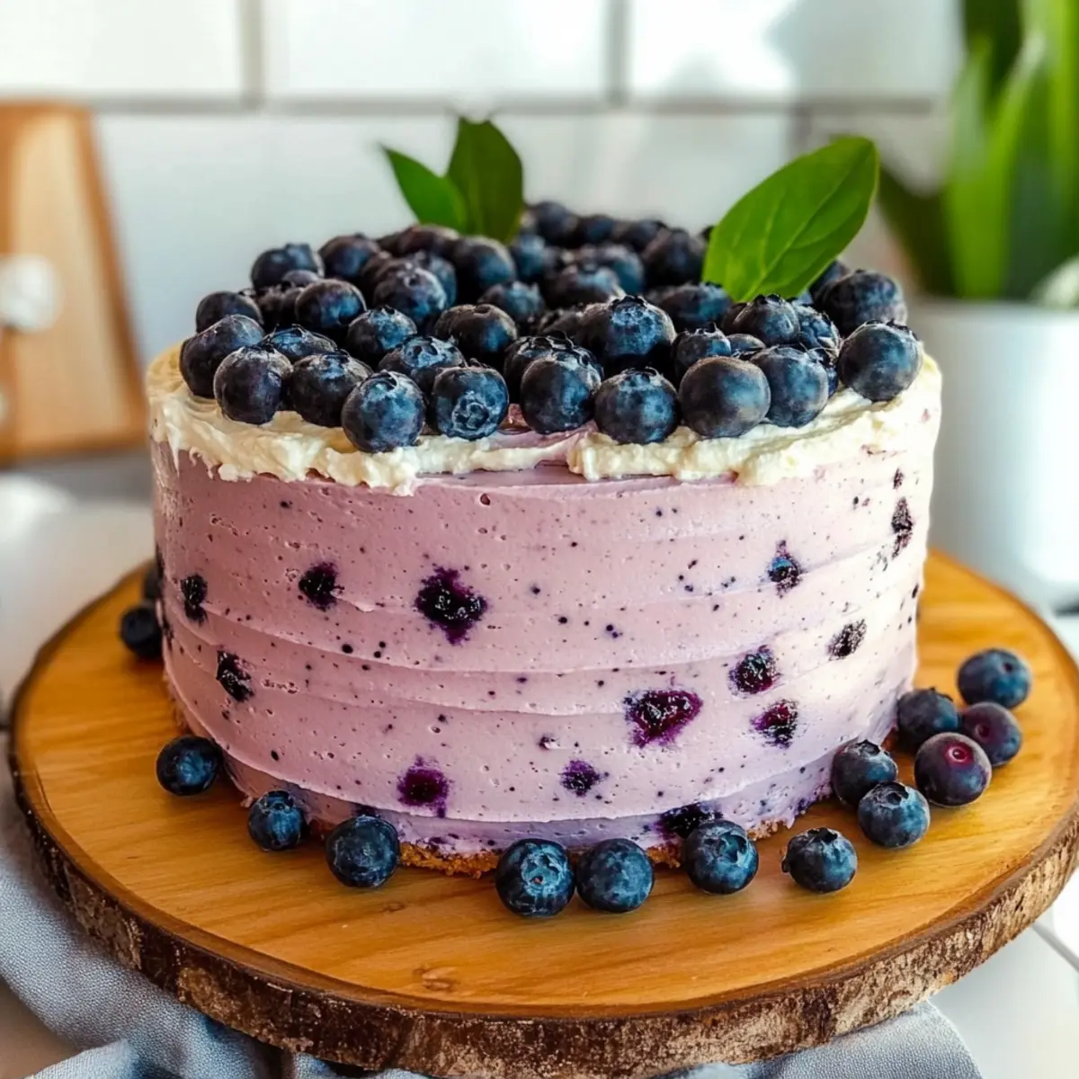 Delicious Blueberry Cake with Creamy Frosting Bliss