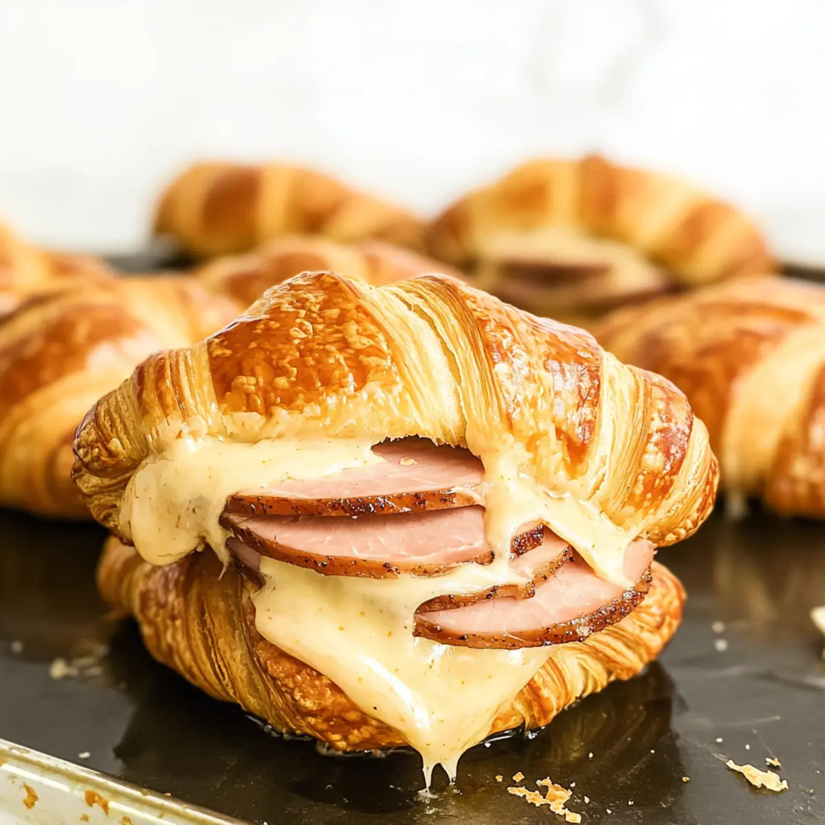 Spicy Buffalo Honey Mustard Ham and Cheese Croissant Bliss