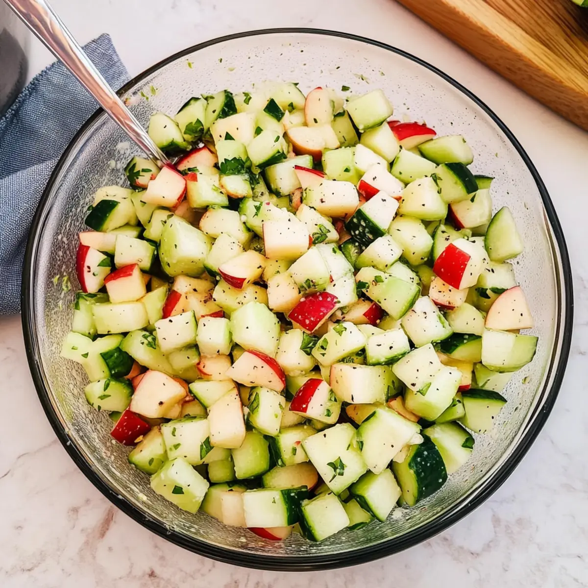 Crisp and Refreshing Cucumber Apple Salad Delight