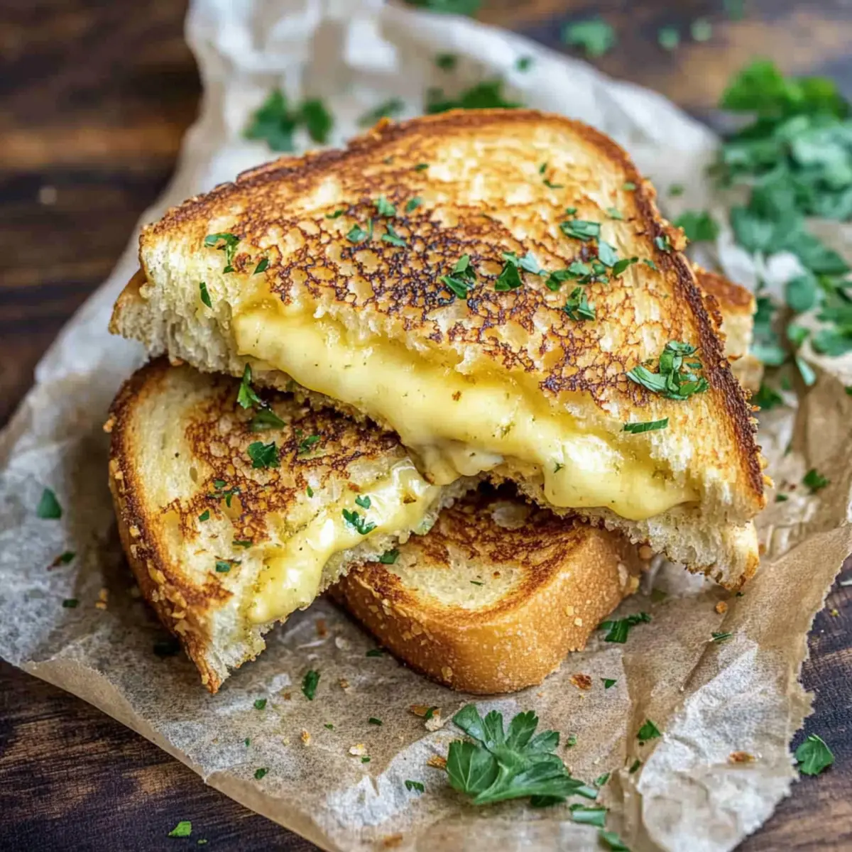 Garlic Bread Grilled Cheese: A Cheesy Comfort Food Delight