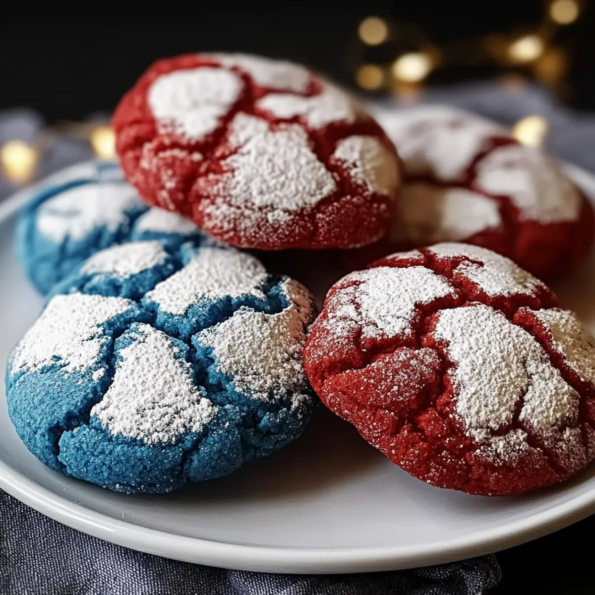 Crinkle Cookies Bursting with Festive Summer Flavor