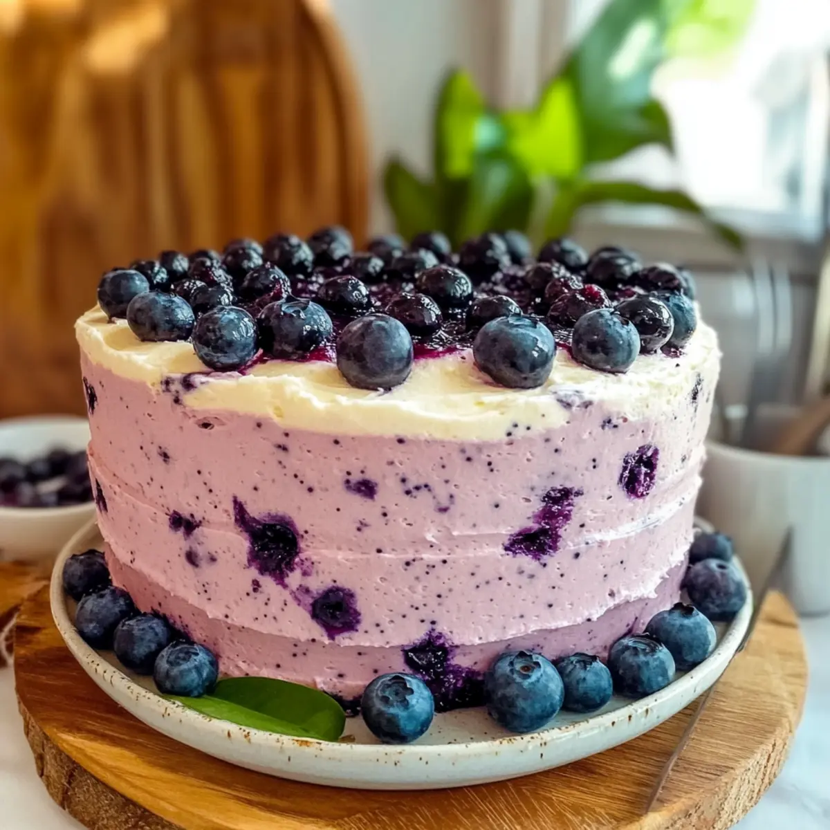Delightful Blueberry Cake Bursting with Flavorful Layers