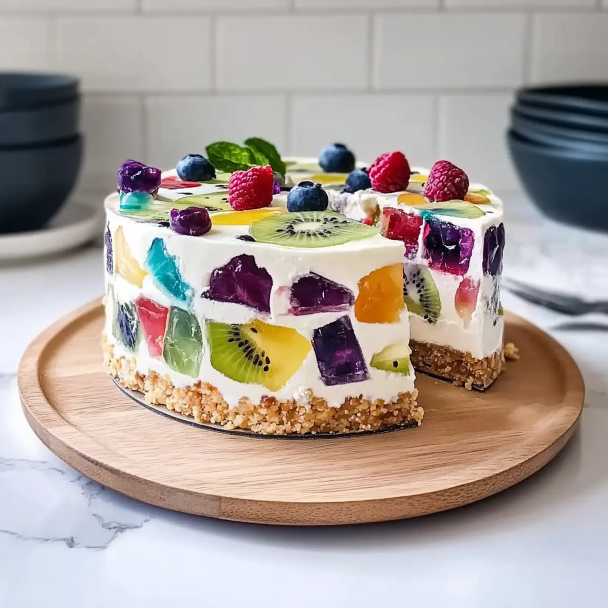 Stunning Terrazzo Cheesecake: No-Bake Bliss Awaits You