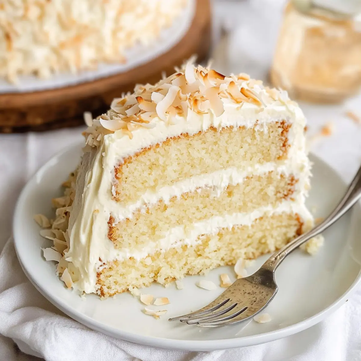 Irresistible Coconut Cake with Creamy Frosting Delight