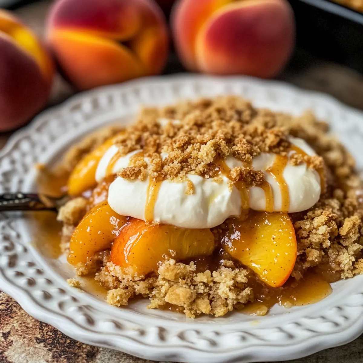 Irresistible Peach Crisp with Buttery Crunchy Topping