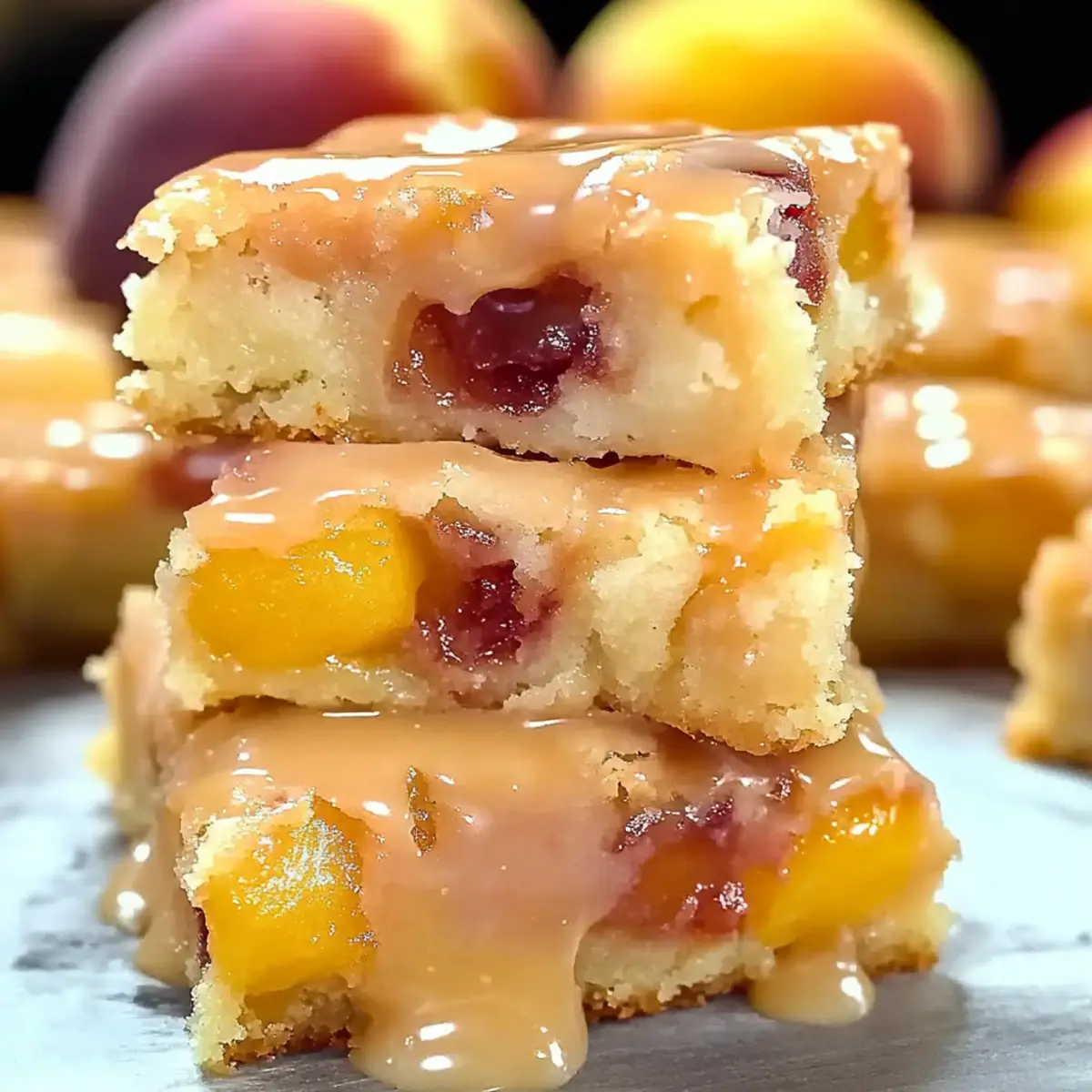 Irresistibly Moist Peach Blondies You'll Crave All Summer