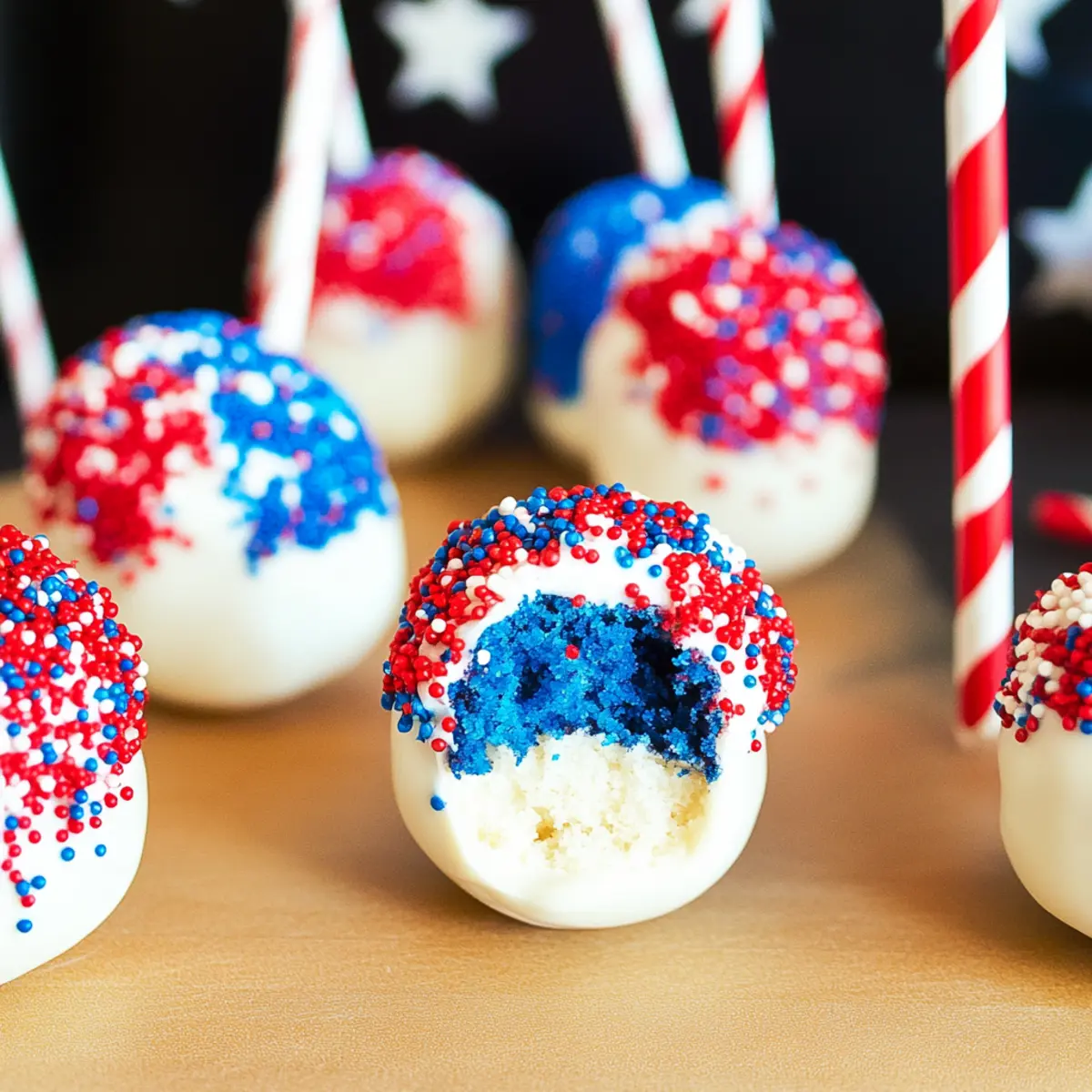 Delicious Red, White & Blue Cake Pops for Festive Celebrations