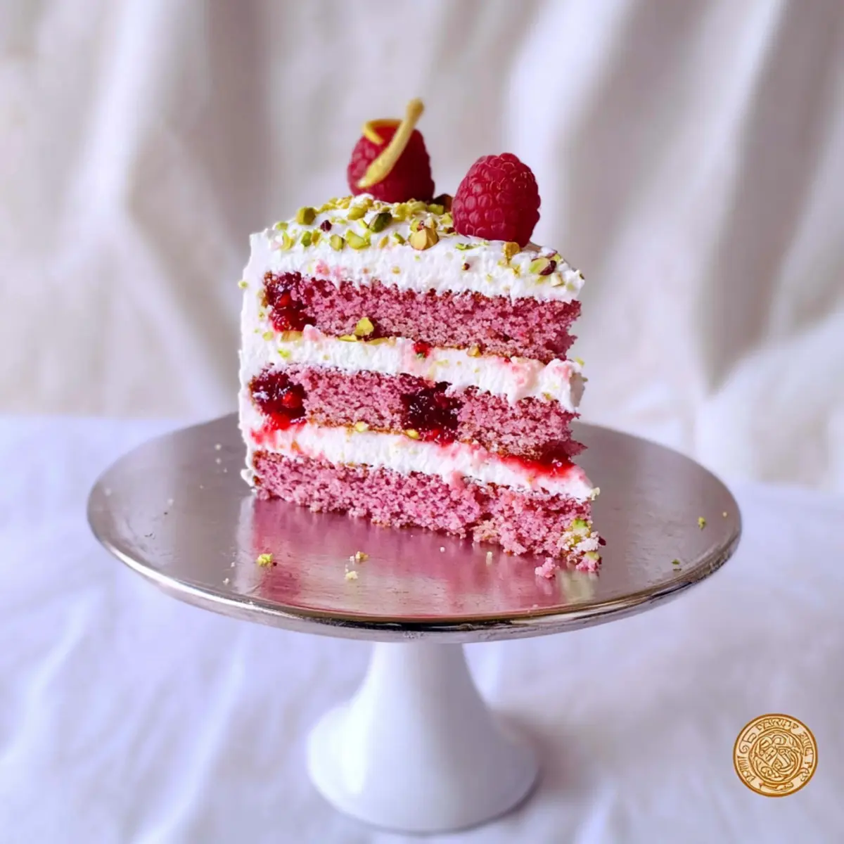 Delightful Rose and Pistachio Naked Cake for Any Celebration