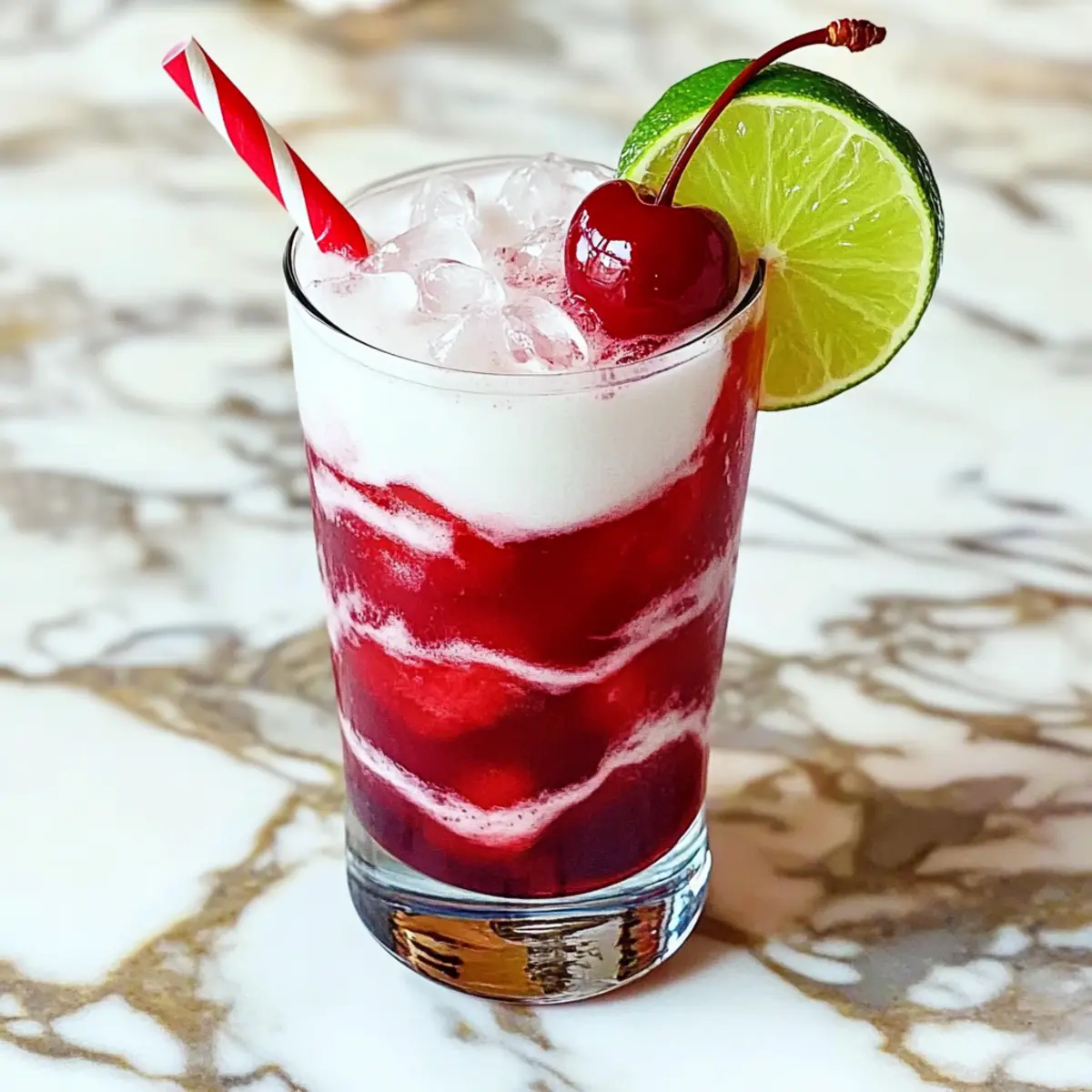 Cherry Lime Frost Dirty Soda: Refreshing Summer Bliss in a Glass