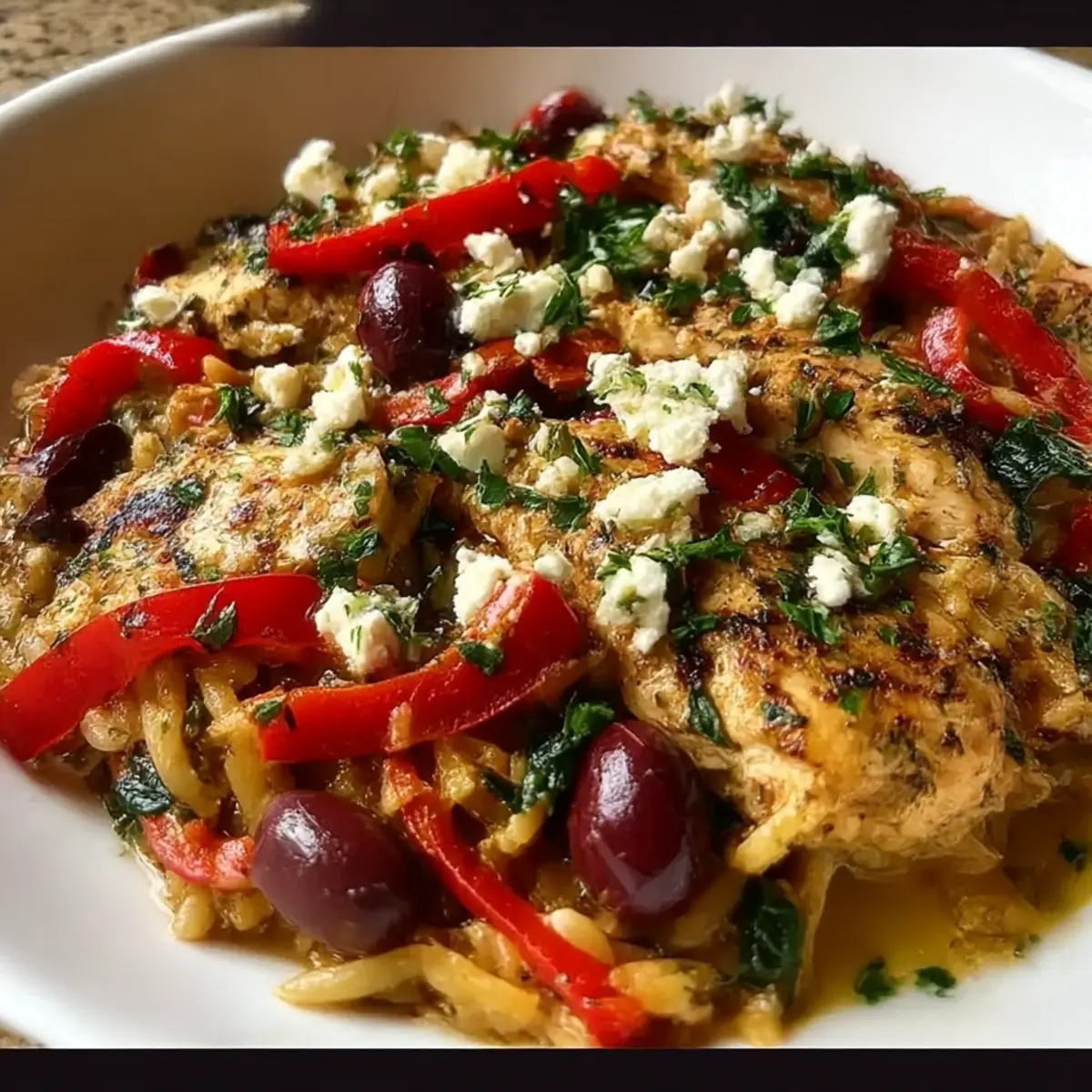 Comforting Greek Chicken Casserole for Cozy Family Dinners