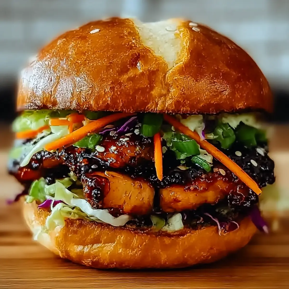 Irresistible Korean BBQ Chicken Sandwich with Crunchy Slaw
