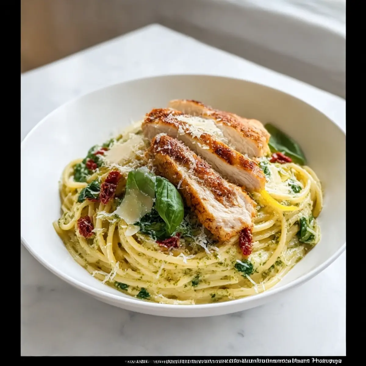 Light Pesto Pasta With Chicken: A Fresh, Quick Delight
