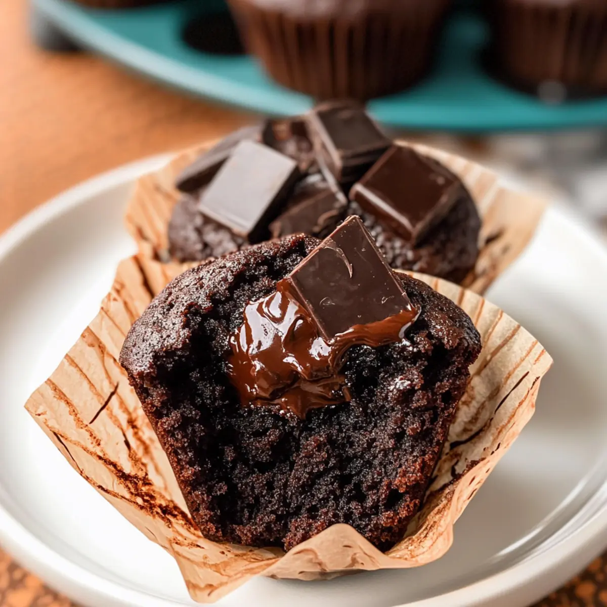 Irresistible Olympic Village Chocolate Muffins with Fudge Center
