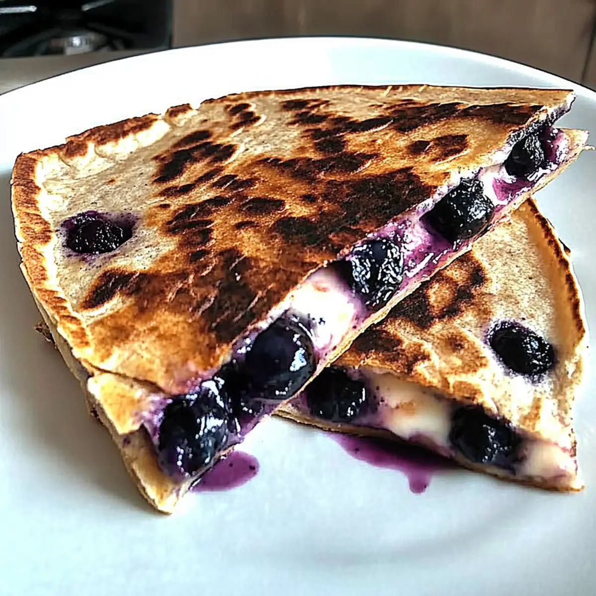 Irresistible Blueberry Breakfast Quesadilla in Just 6 Minutes