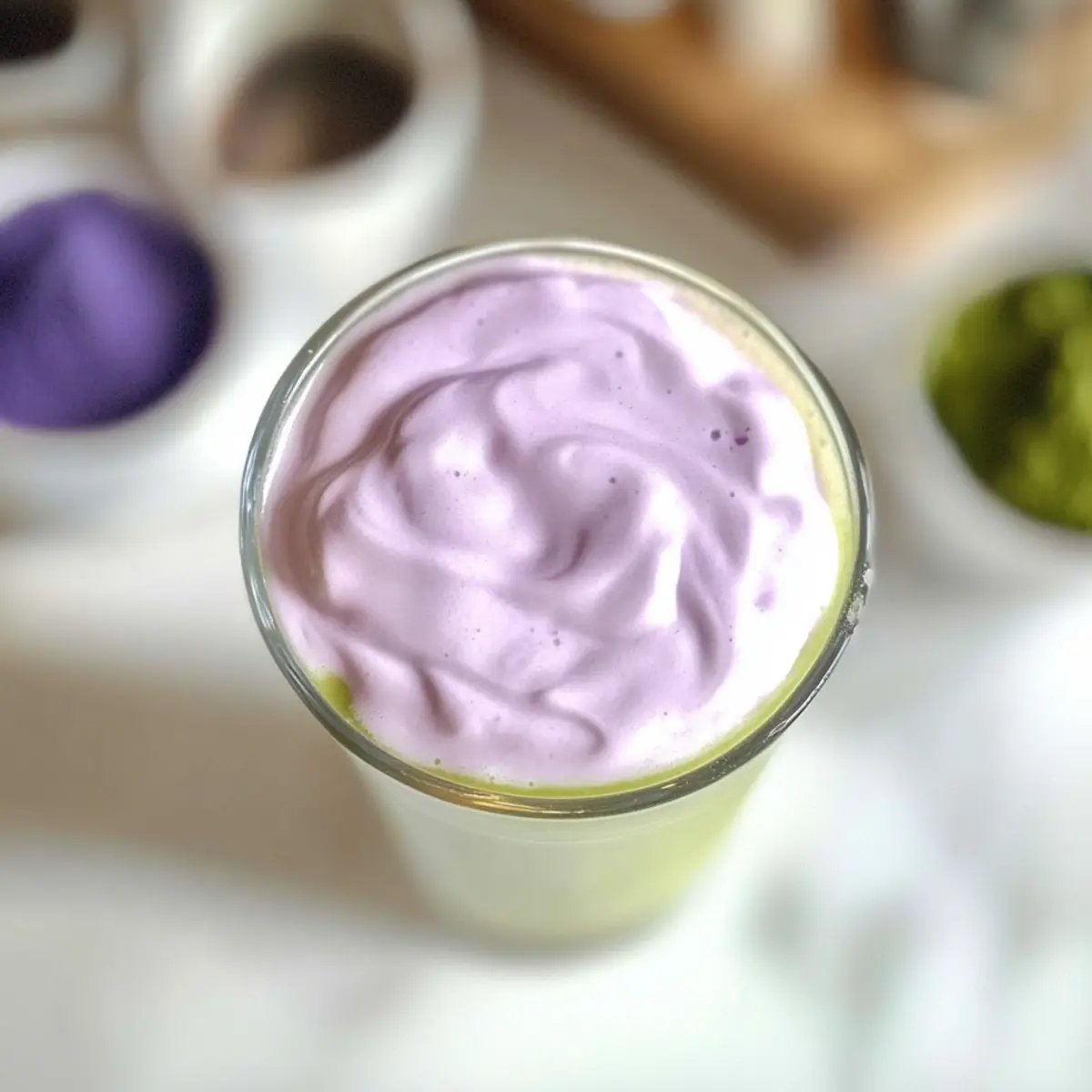 Iced Matcha with Lavender Cold Foam: A Refreshing Treat!