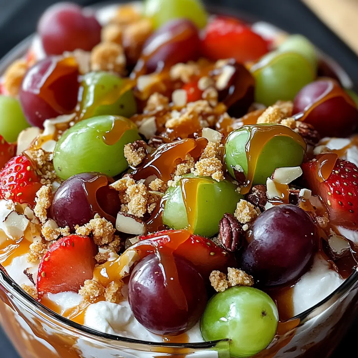 Caramel Crunch Cheesecake Fruit Salad for Sweet Summer Bliss
