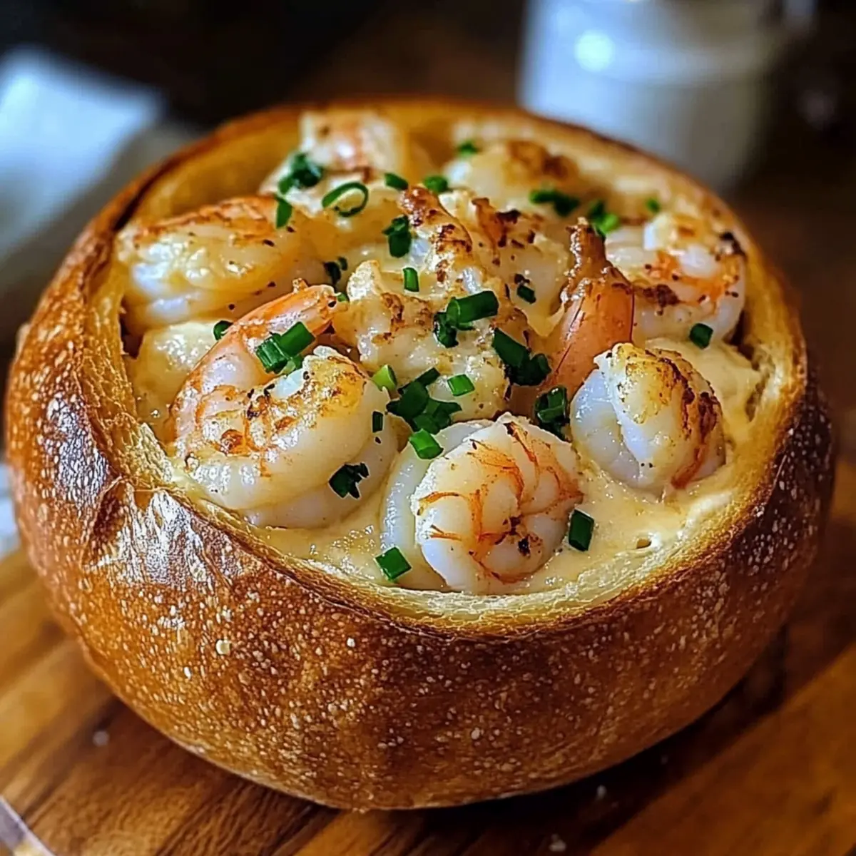 Delicious Stuffed Seafood Bread Bowl for Cozy Gatherings