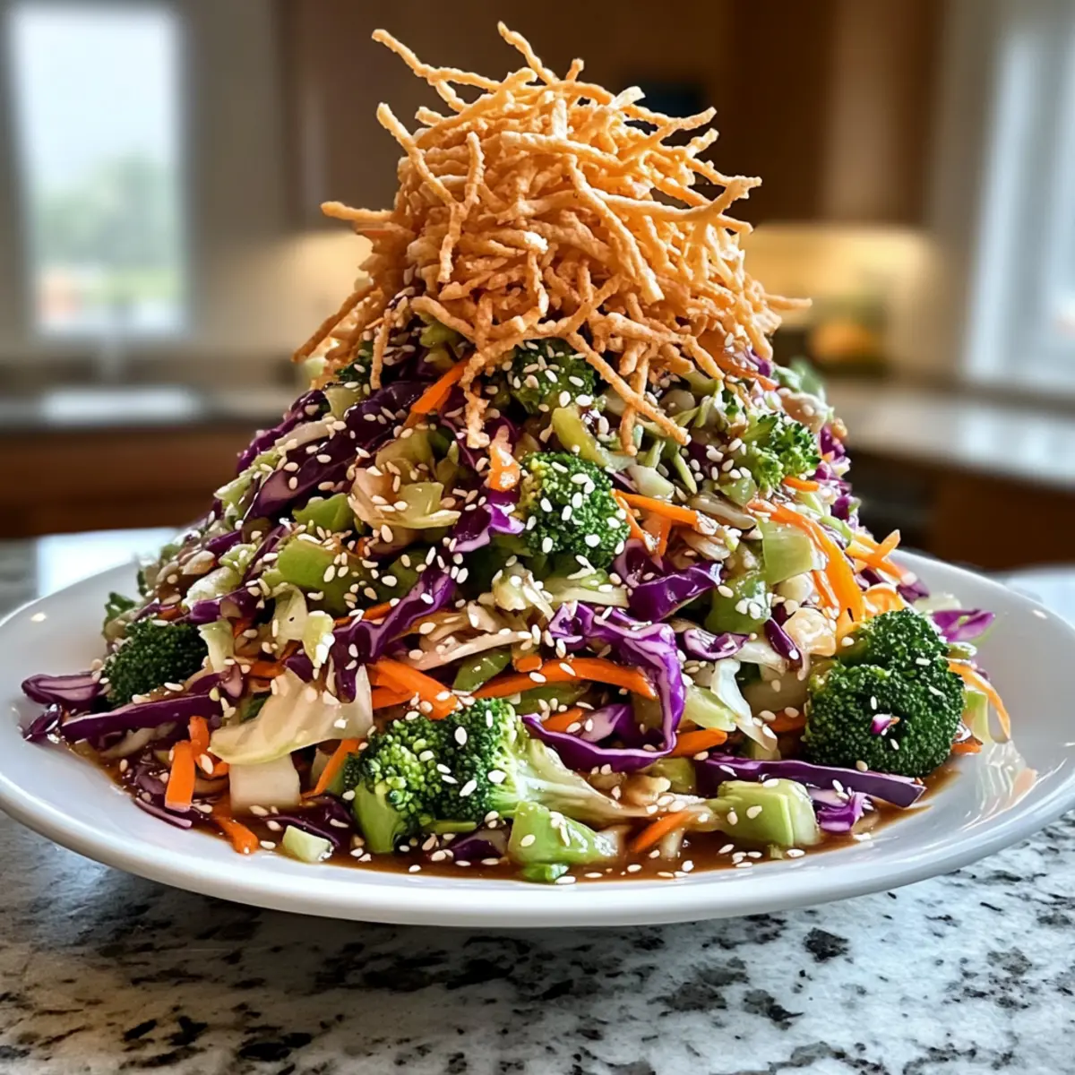 Delicious Asian Cabbage Slaw with Addictive Sesame Dressing