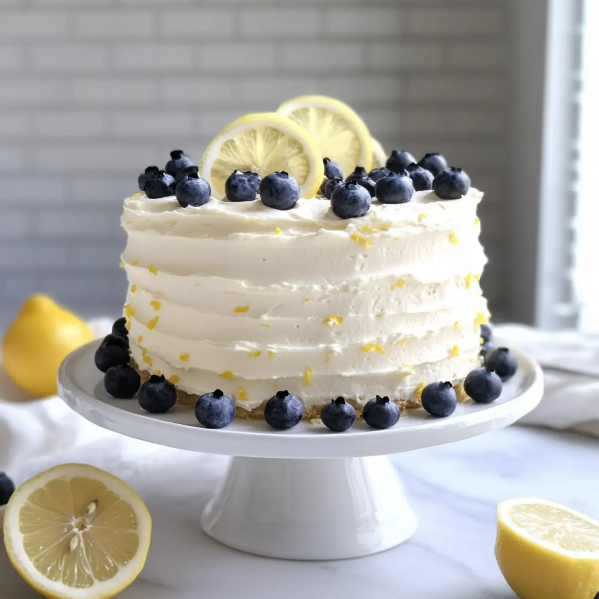 Irresistibly Moist Lemon Blueberry Cake with Creamy Frosting