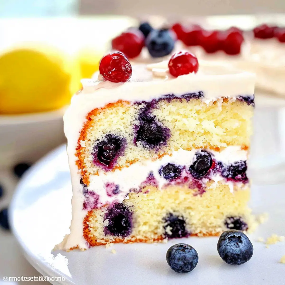 Lemon Blueberry Cake – A Bright Berry Dessert Bliss for Summer