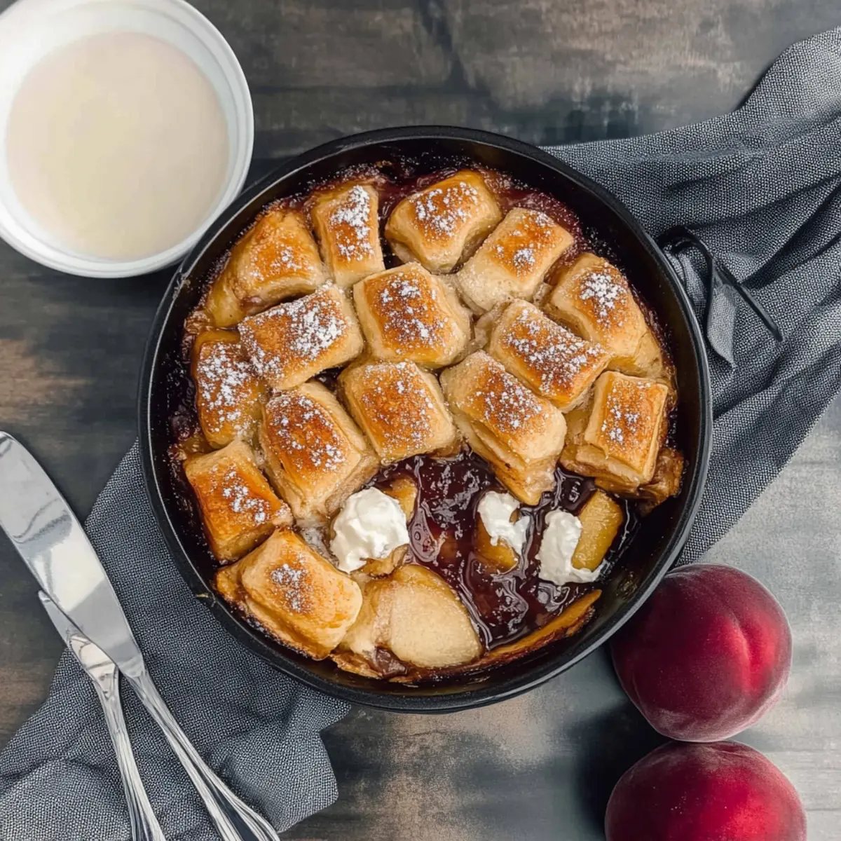 Cinnamon Roll Peach Cobbler: Sweet Summer Comfort in Every Bite