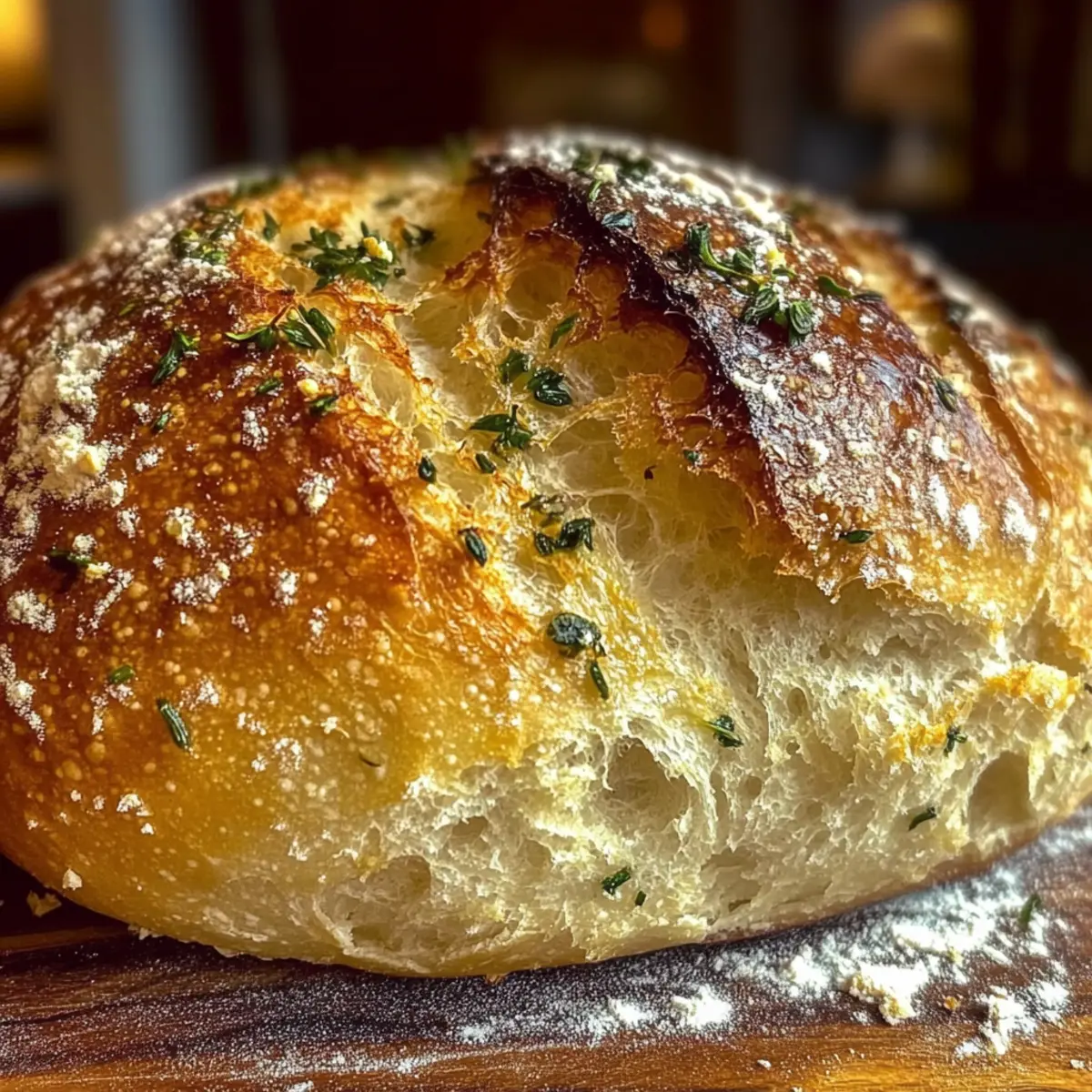 Garlic Herb Dutch Oven Bread: Simply Irresistible Bliss