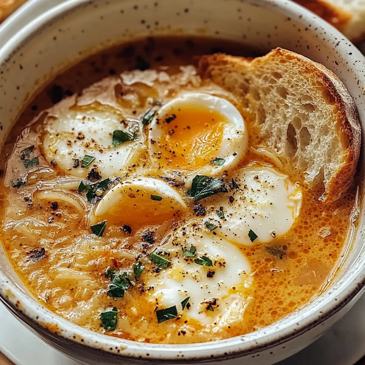Warm and Cozy Garlic Soup for a Touch of Comfort