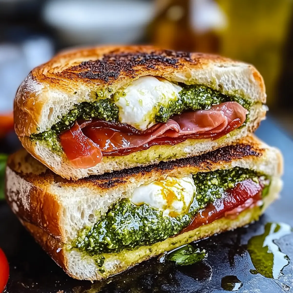 Delicious Burrata Pesto Sandwich: A Gourmet Twist at Home
