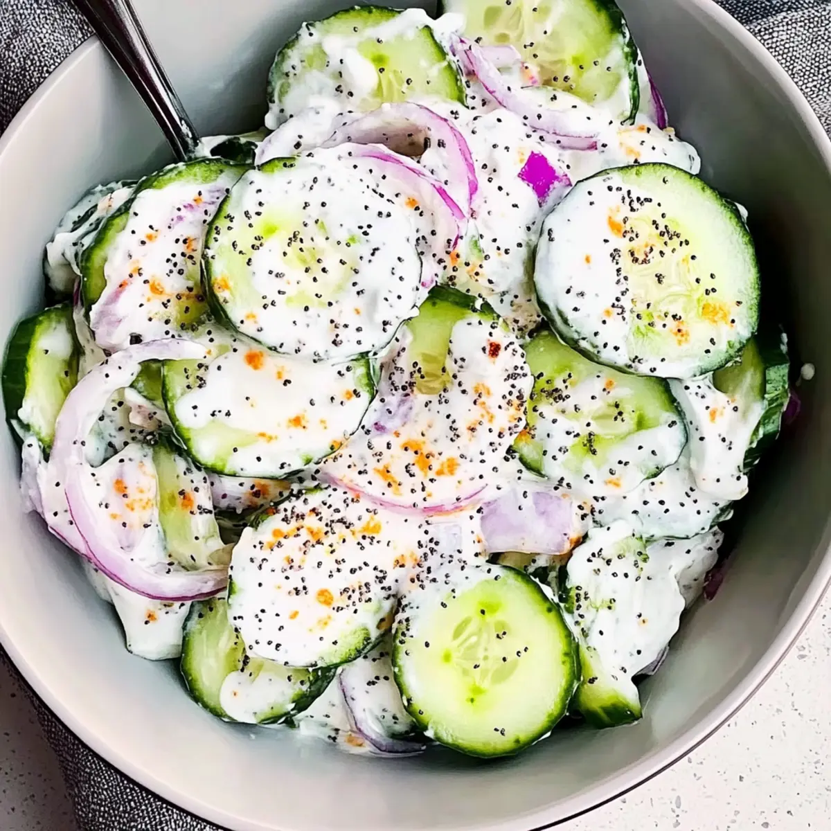 Cucumber Everything Bagel Salad: Crisp, Creamy, & Refreshing!