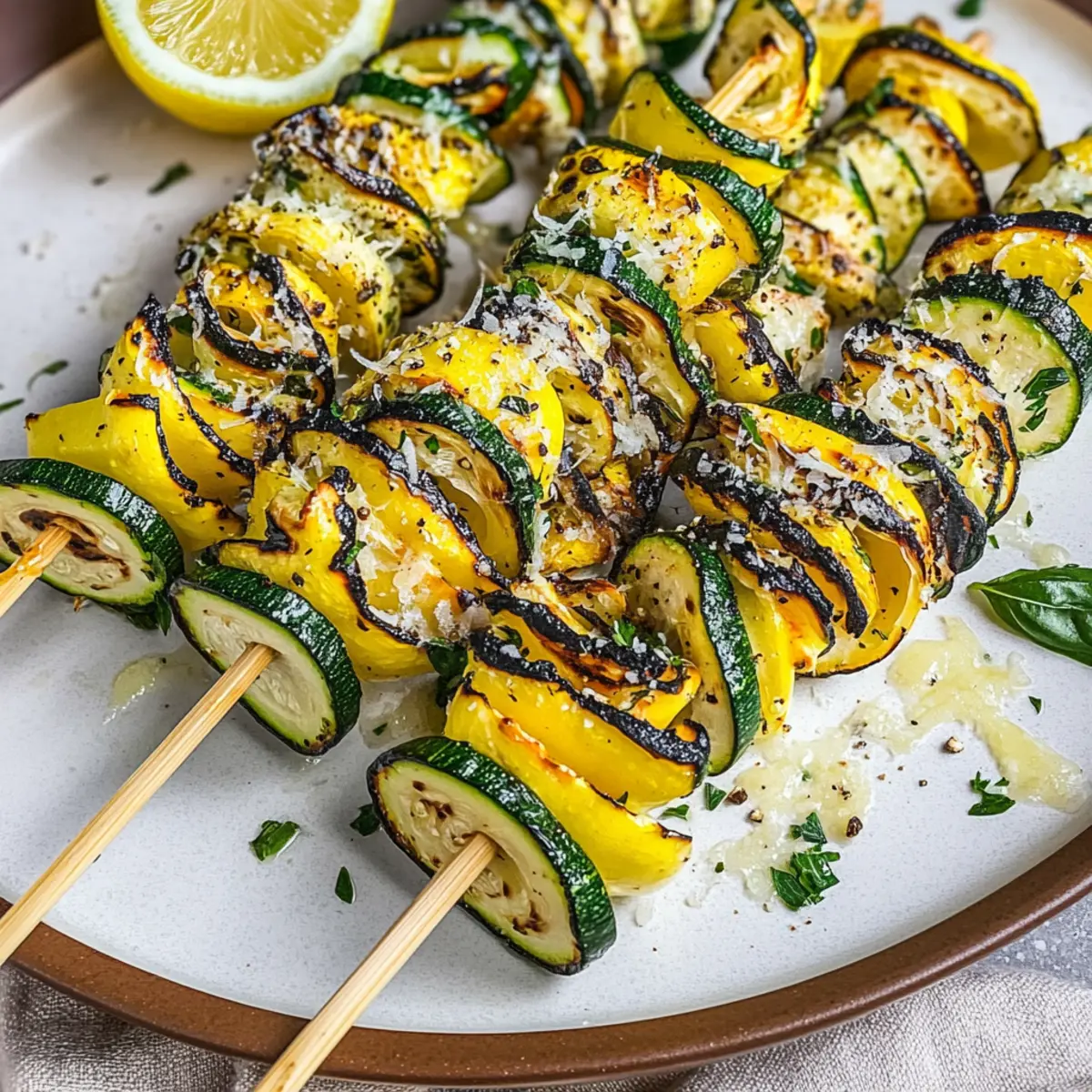 Grilled Zucchini Squash Skewers for Zesty Summer Flavor