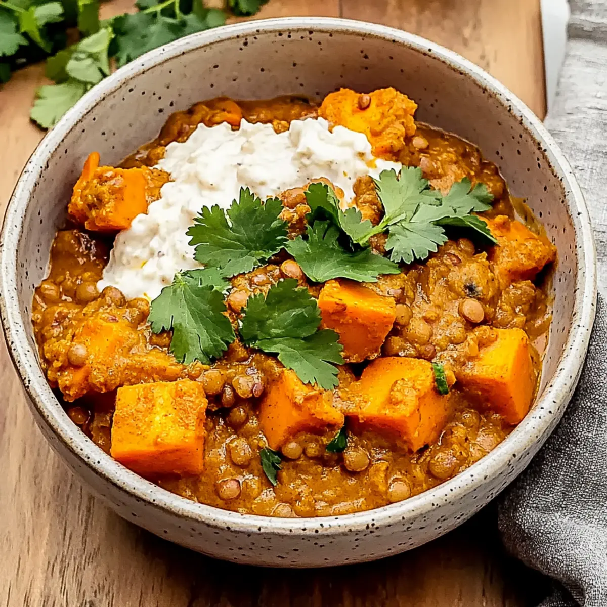 Creamy Red Lentil Curry with Sweet Potatoes for Cozy Nights