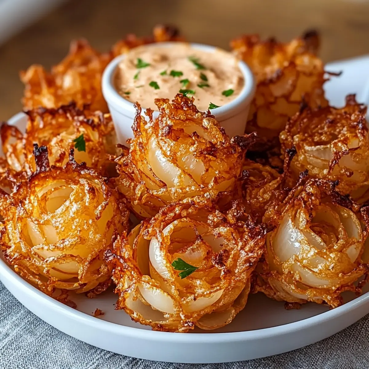 Crispy Mini Blooming Onions: Your Healthier Appetizer Delight