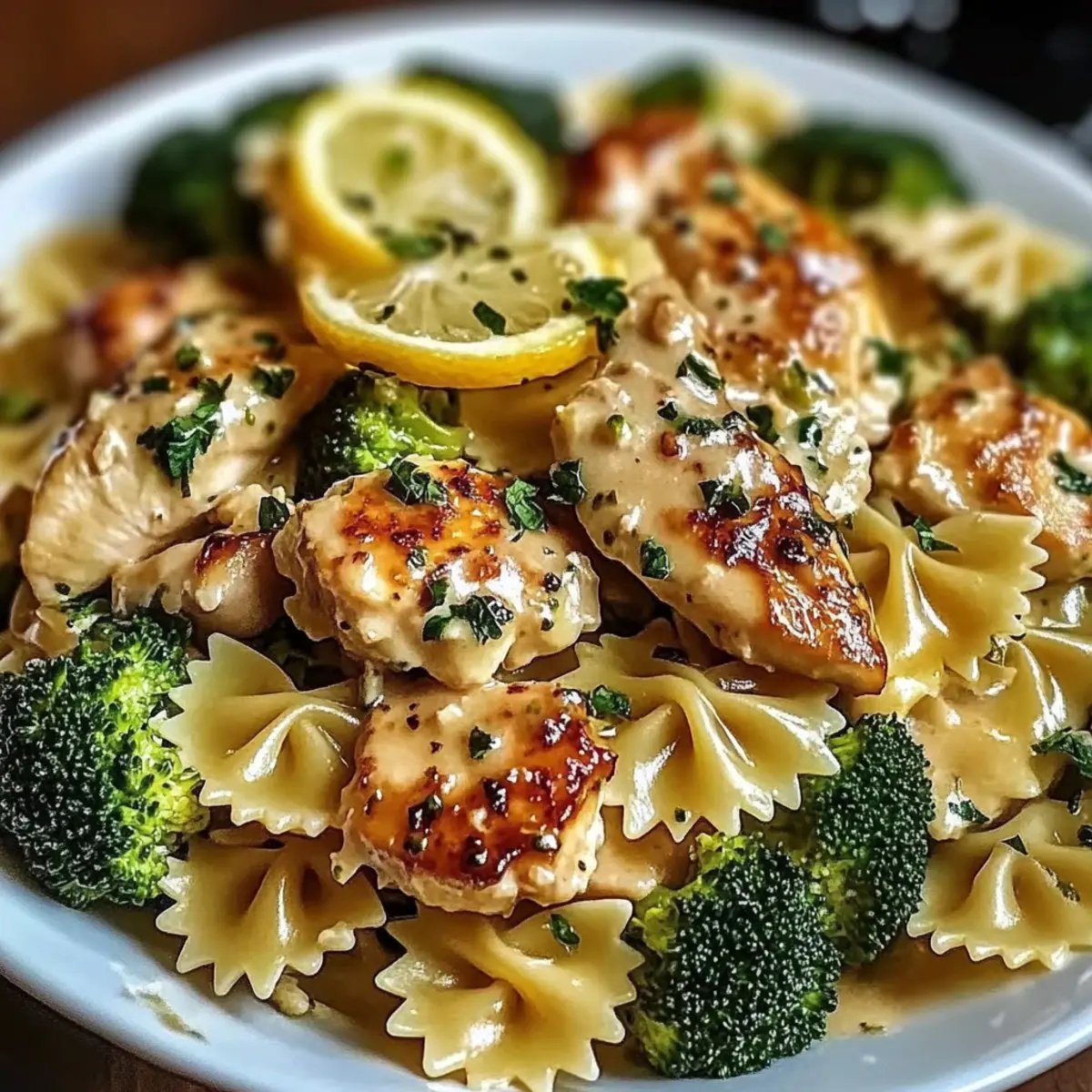 Cowboy Butter Lemon Bowtie Chicken with Broccoli Bliss