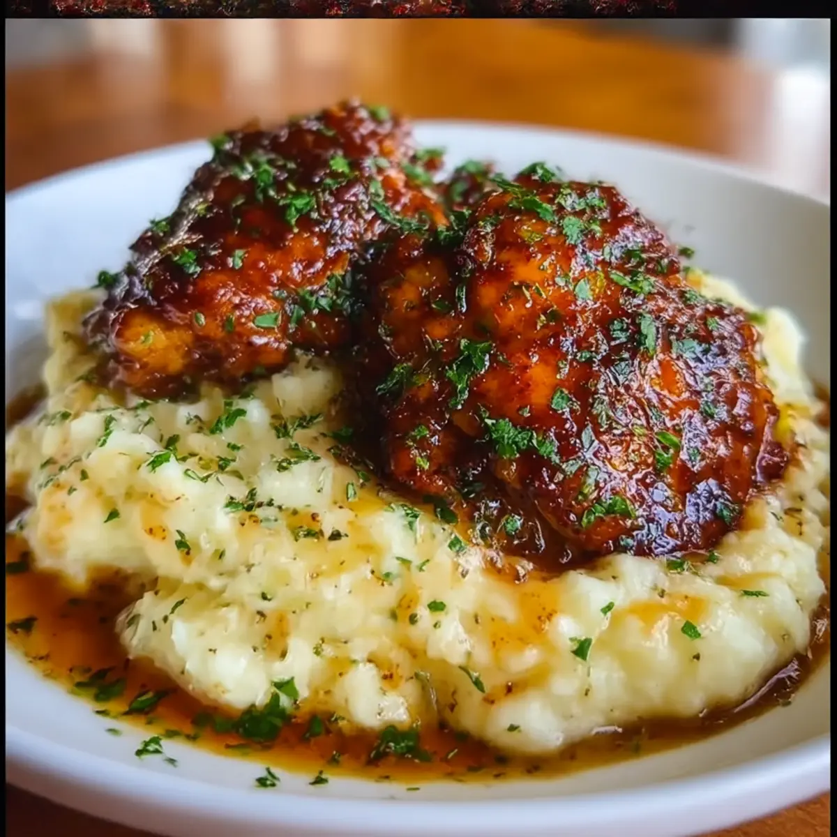 Irresistible Chipotle Honey Chicken Thighs with Gouda Mash