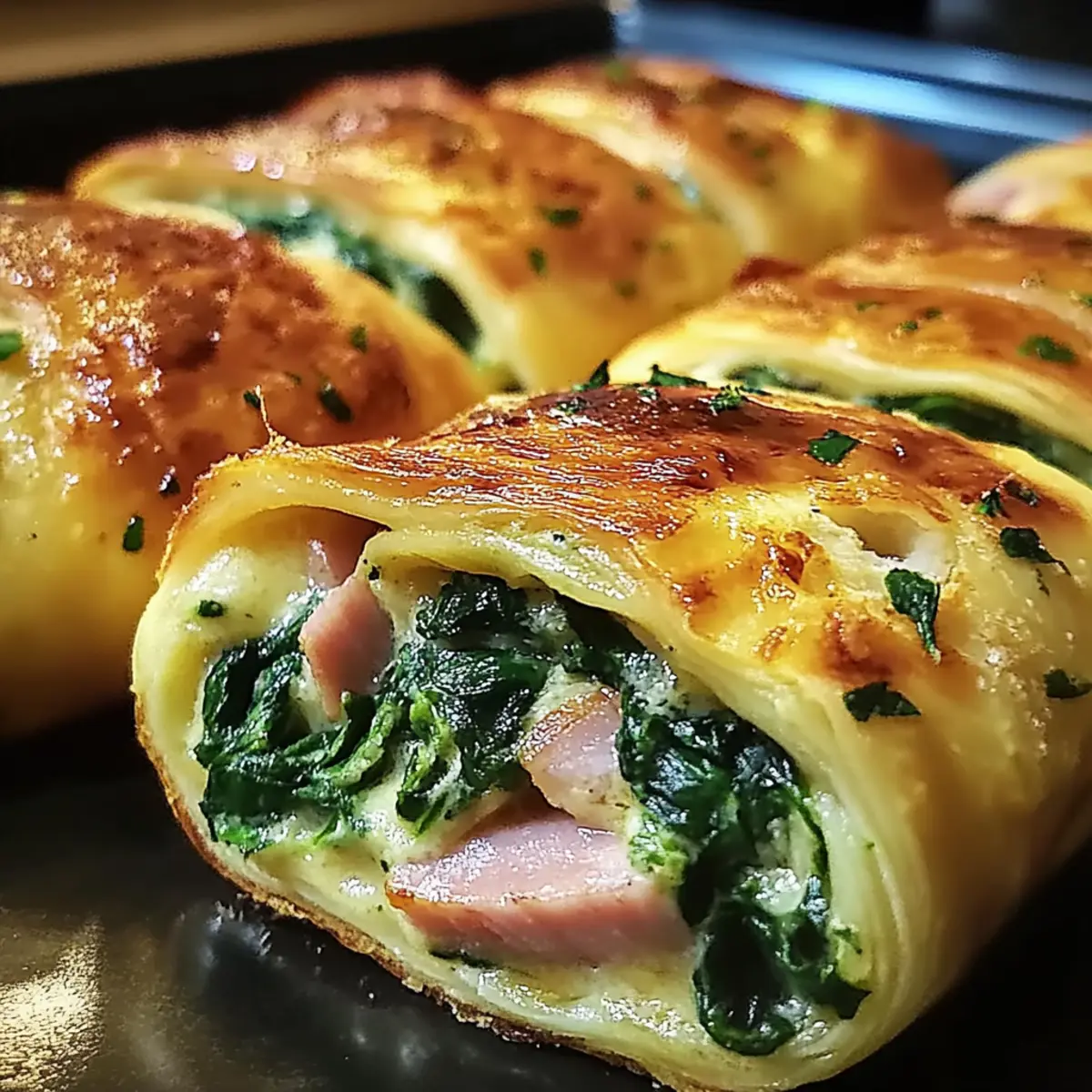 Savory Spinach Ham Breakfast Rolls That Everyone Will Love