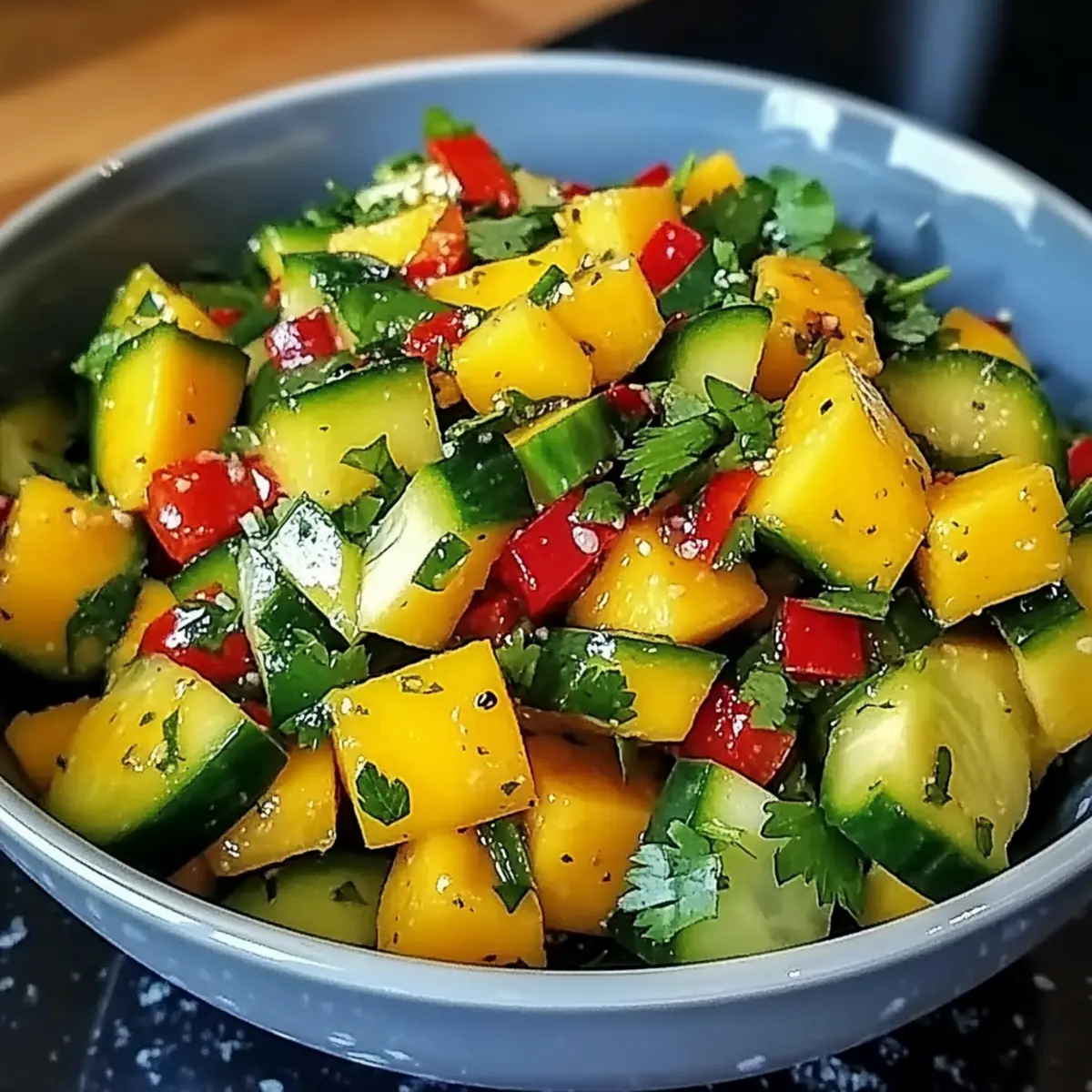 Bright and Zesty Thai Mango Cucumber Salad in 15 Minutes